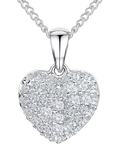 Jools by Jenny Brown small pave heart pendant necklace 16mm (British brand)