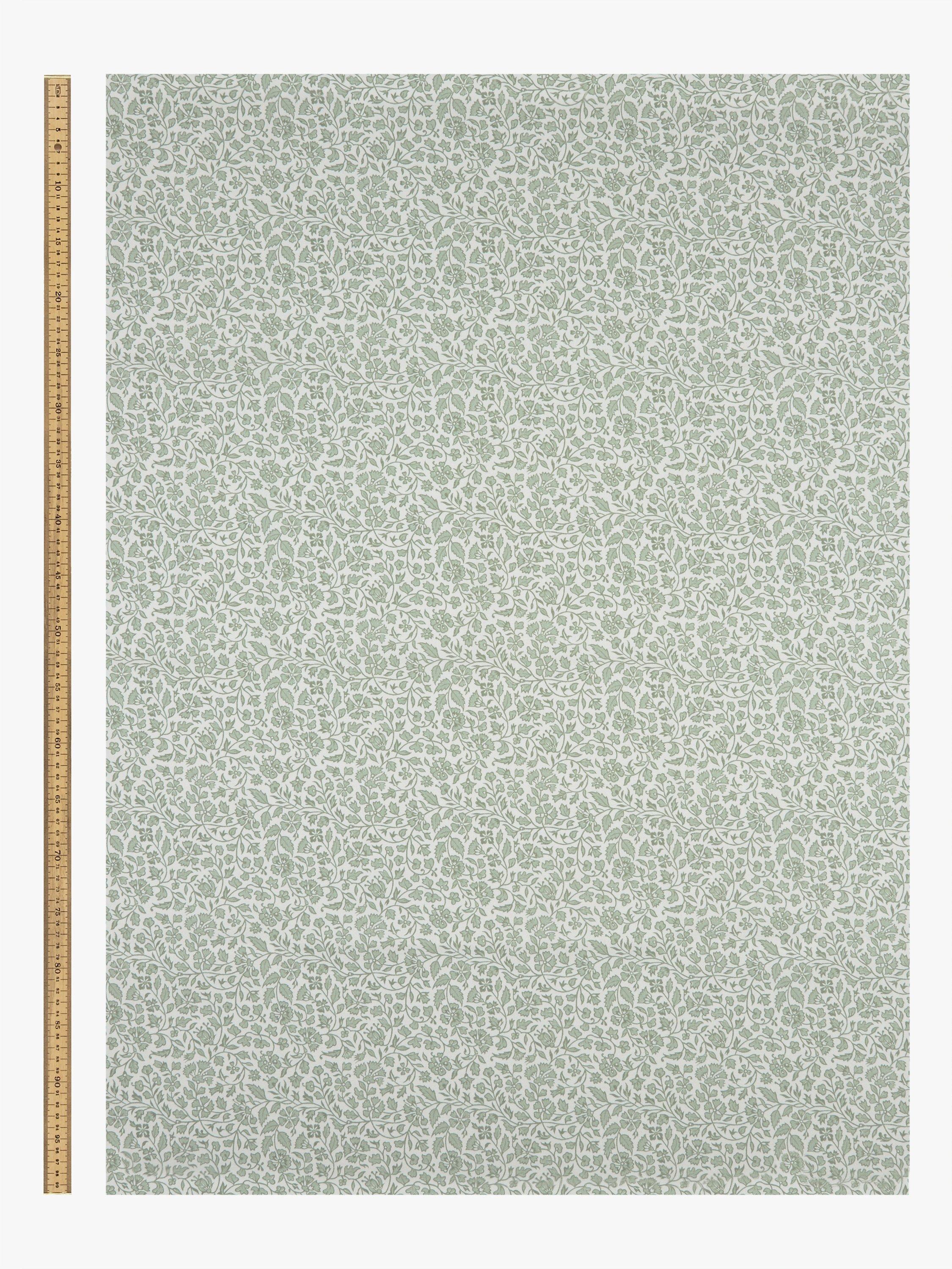 John Lewis Amara green furnishing fabric W145cm, imported from the UK