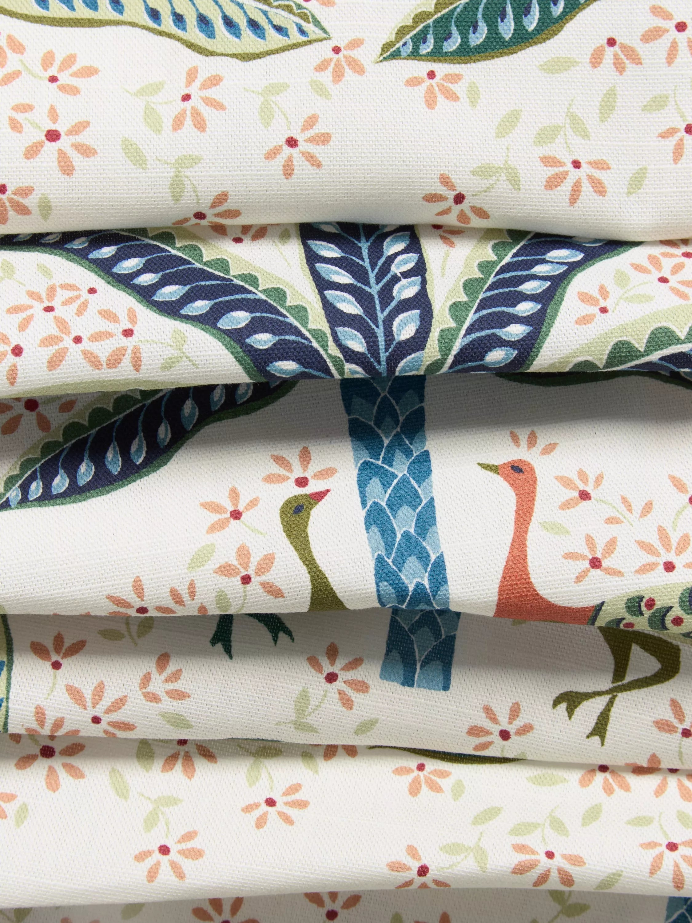 John Lewis Peacock Palm furnishing fabric 139cm, UK version