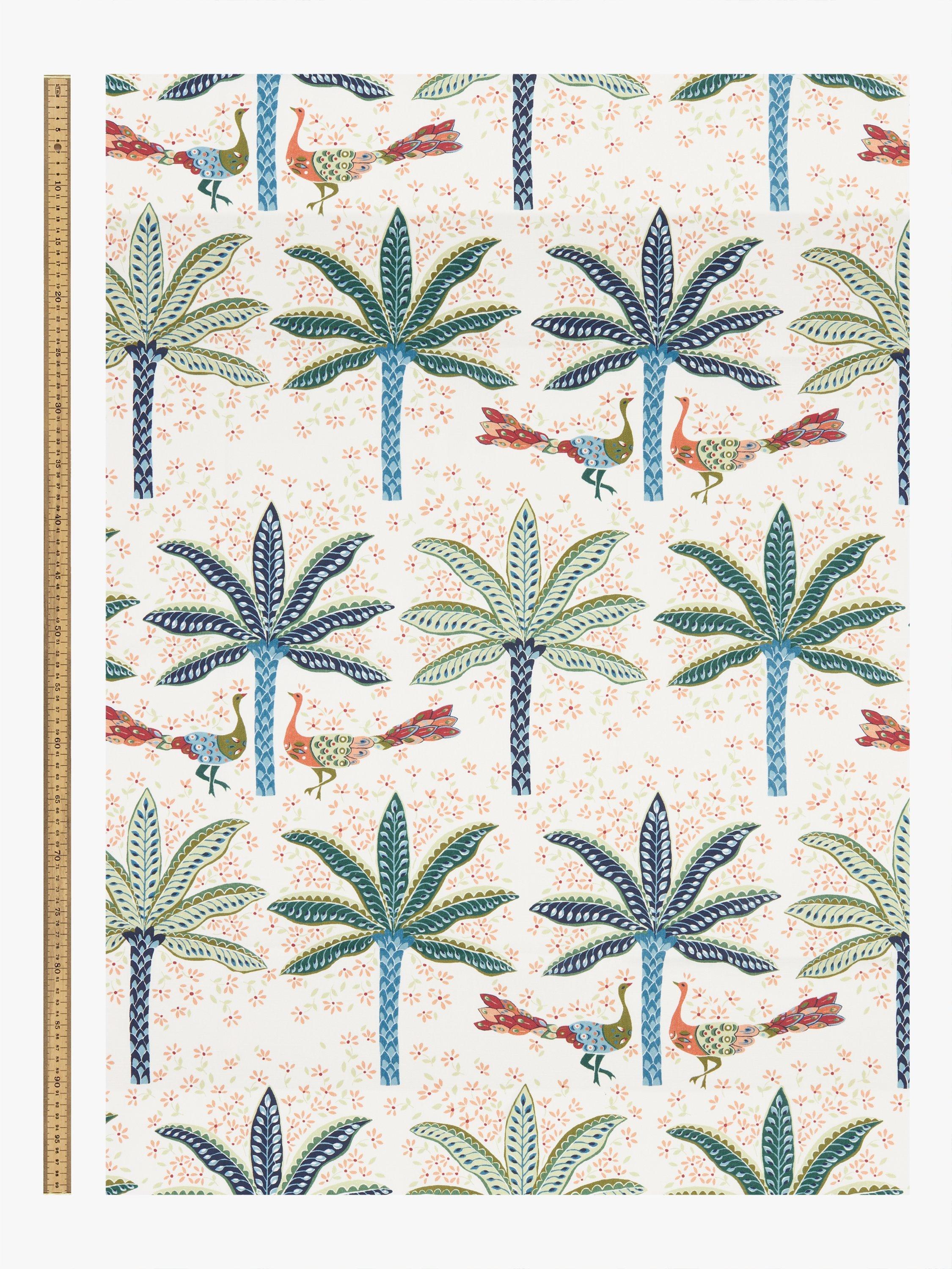 John Lewis Peacock Palm furnishing fabric 139cm, UK version