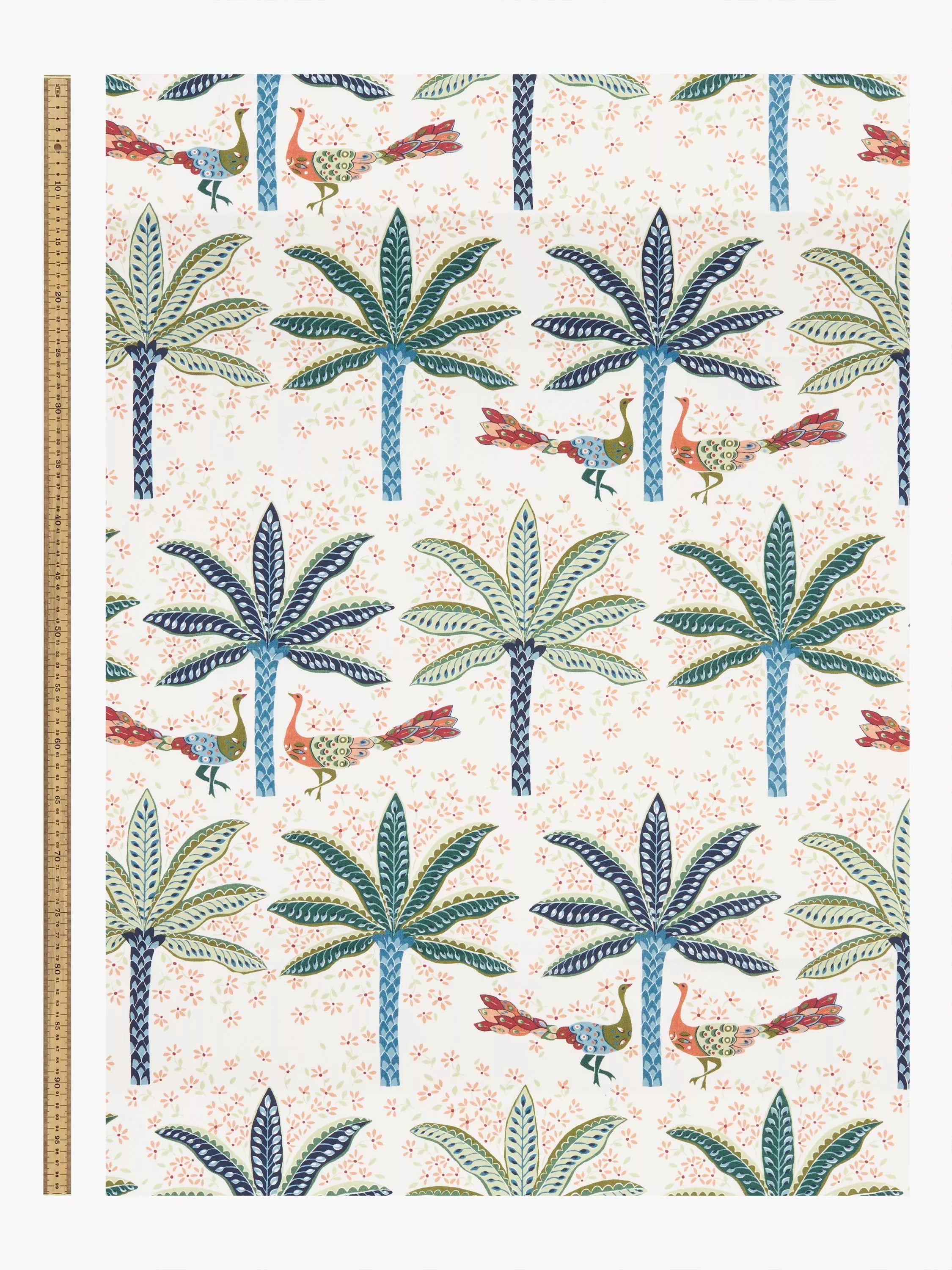 John Lewis Peacock Palm furnishing fabric 139cm, UK version
