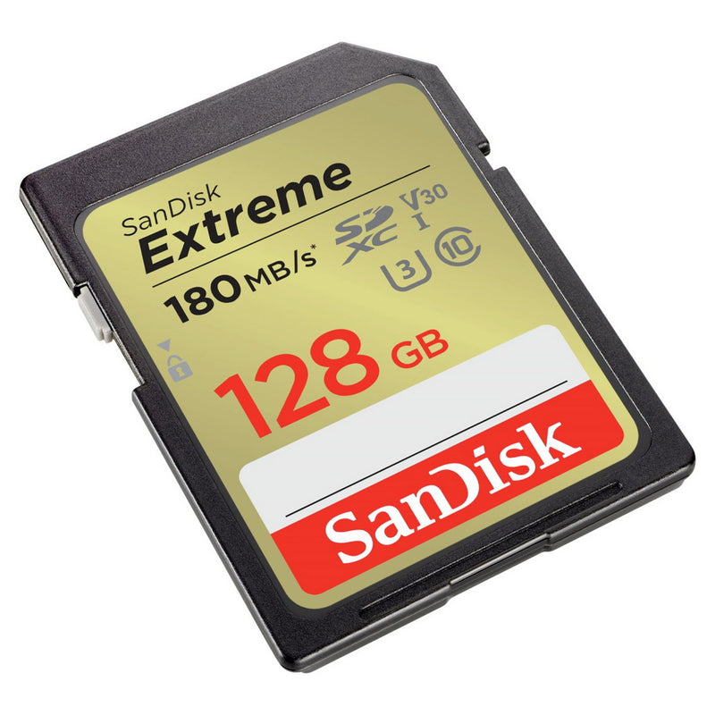 SanDisk Extreme 128GB SDXC memory card (British brand)