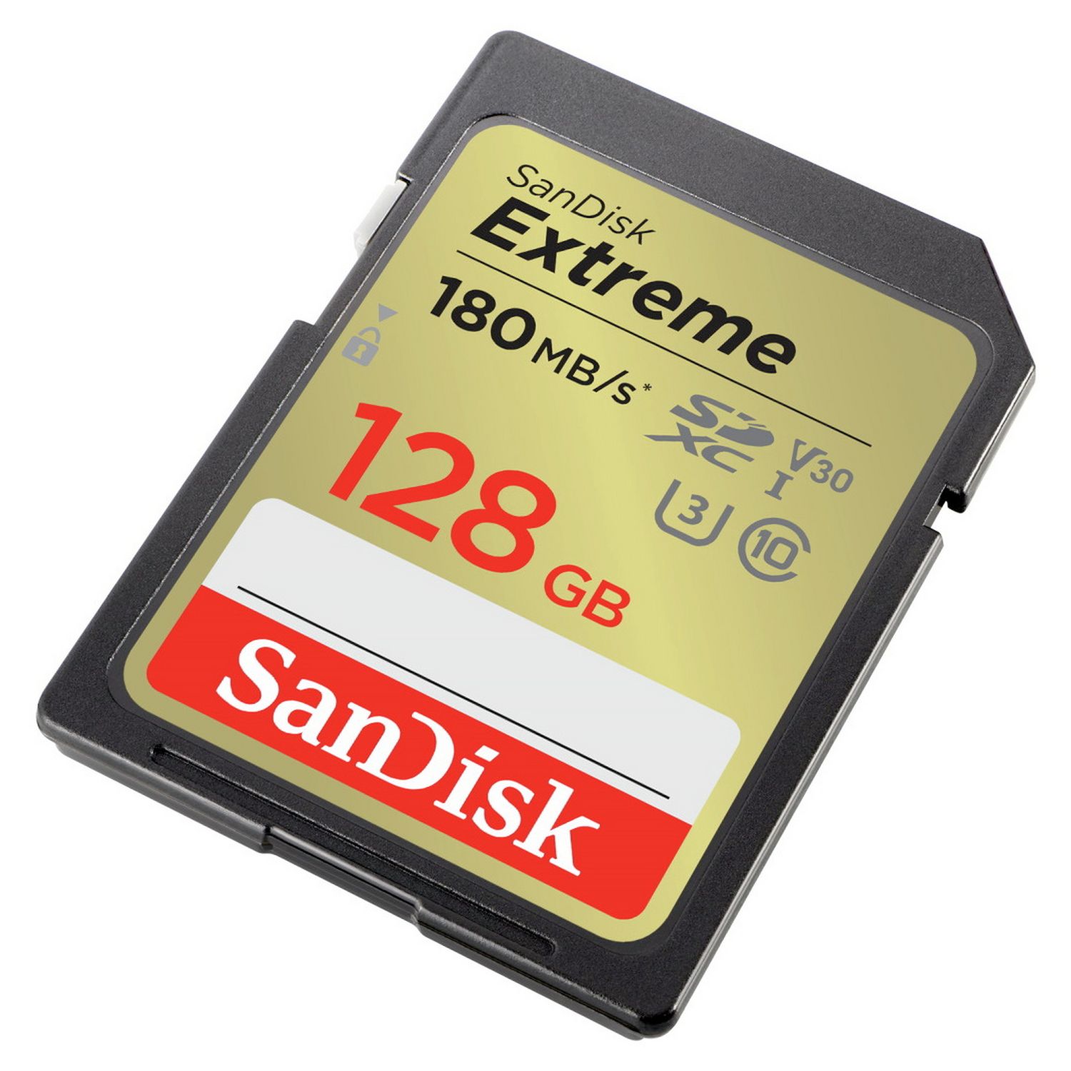 SanDisk Extreme 128GB SDXC memory card (British brand)