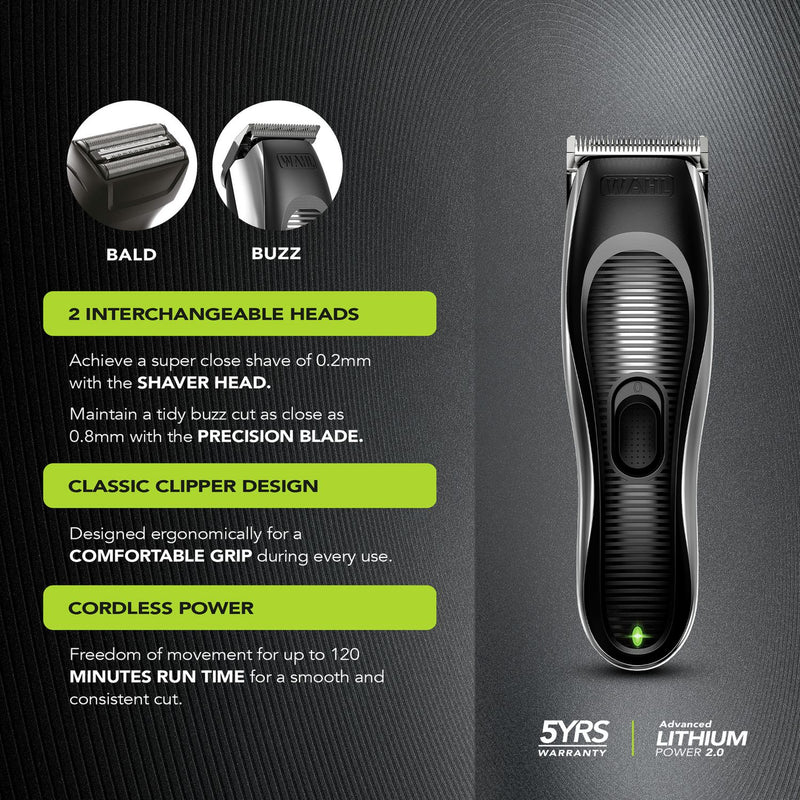 Wahl bald and buzz cut hair clipper, imported from the UK