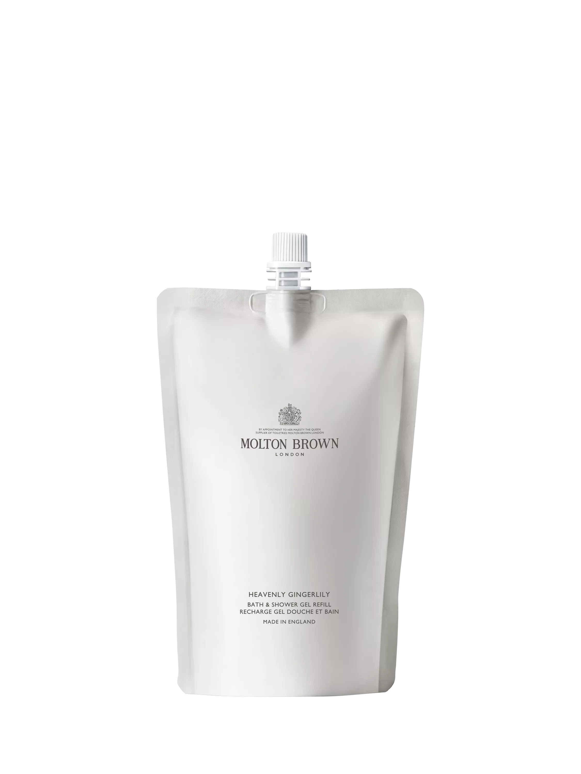 Molton Brown gingerlily scented bath and shower gel refill 400ml, imported from the UK