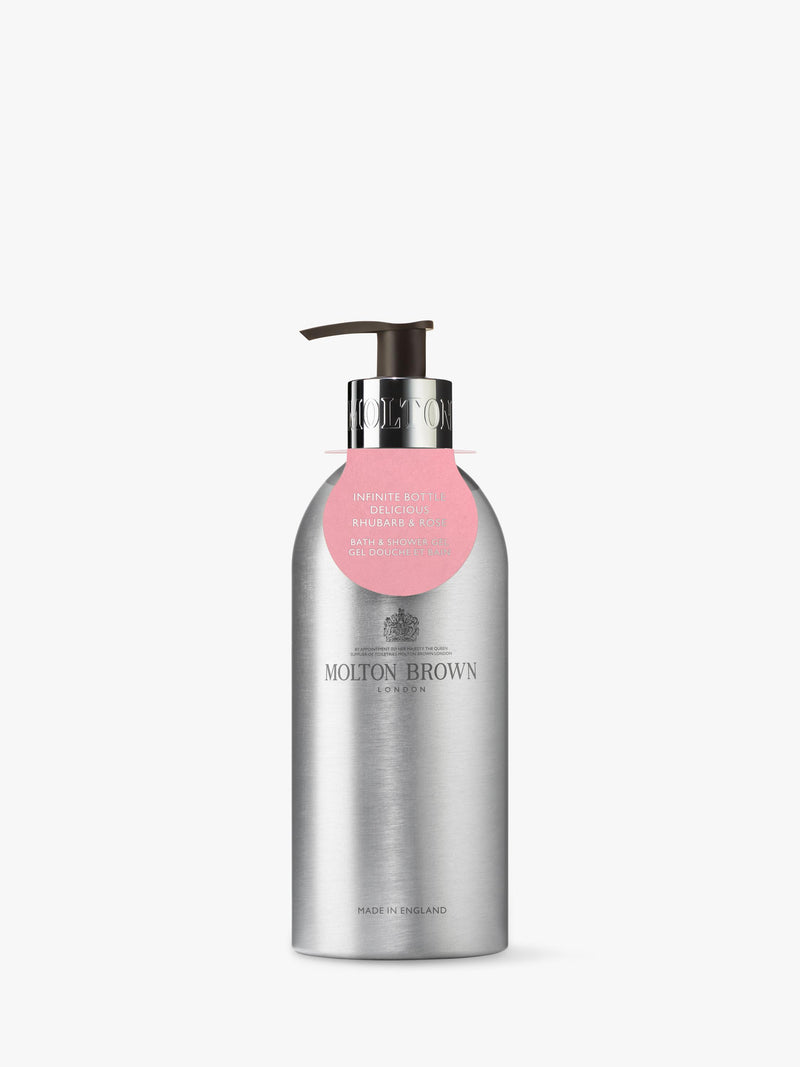 Molton Brown Rhubarb and Rose Bath and Shower Gel 400ml, imported from the UK