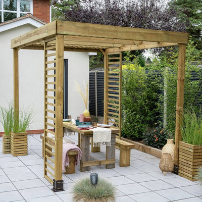 Forest Garden Ess-Pergola Outdoor-Essstruktur H280xB304xT244cm