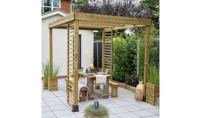 Forest Garden Ess-Pergola Outdoor-Essstruktur H280xB304xT244cm