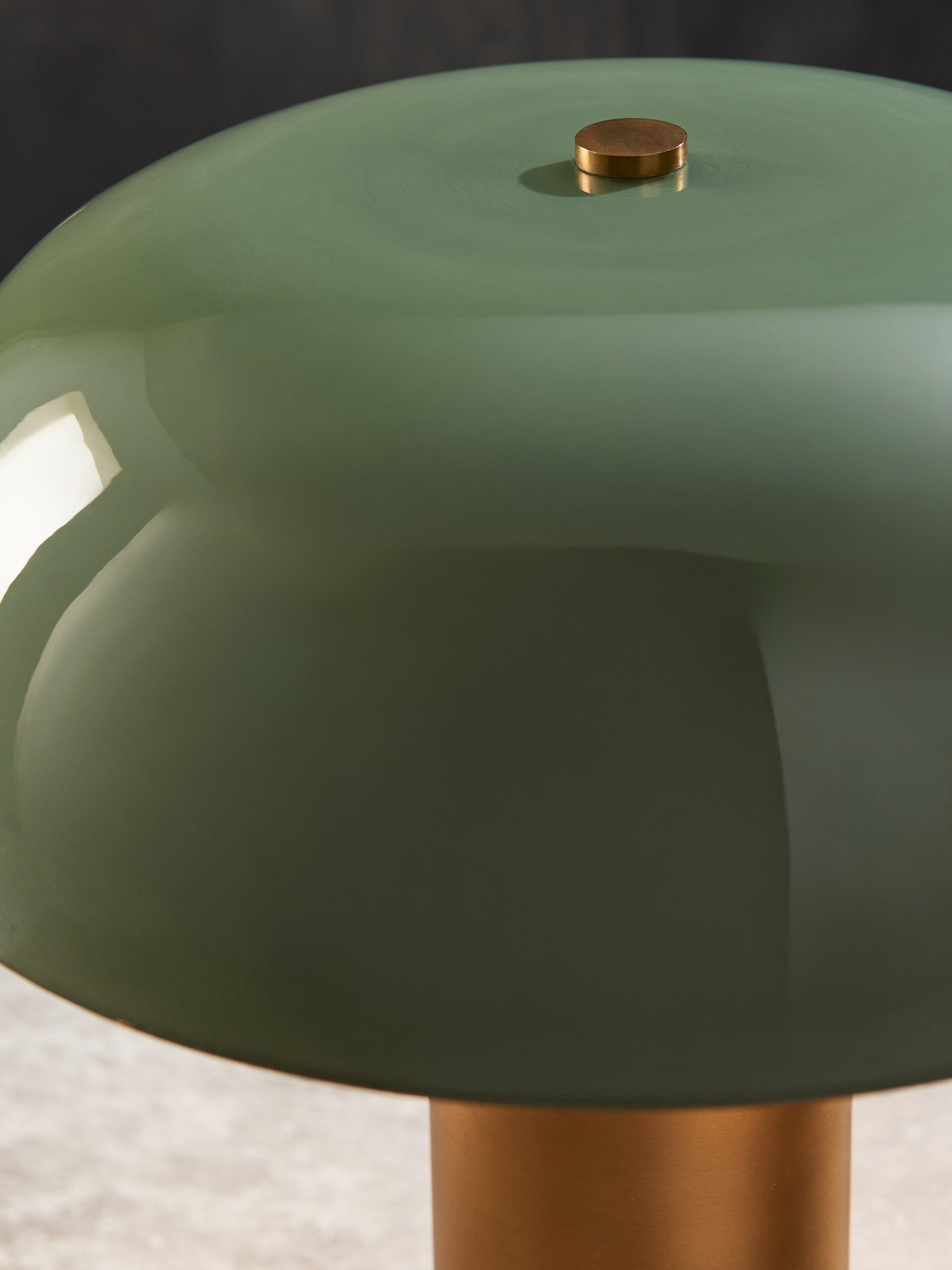 John Lewis Porcini brass table lamp with glass shade (British brand)