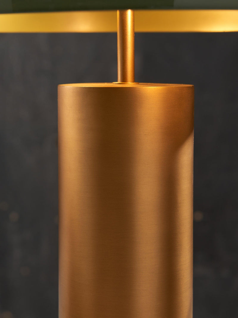 John Lewis Porcini brass table lamp with glass shade (British brand)