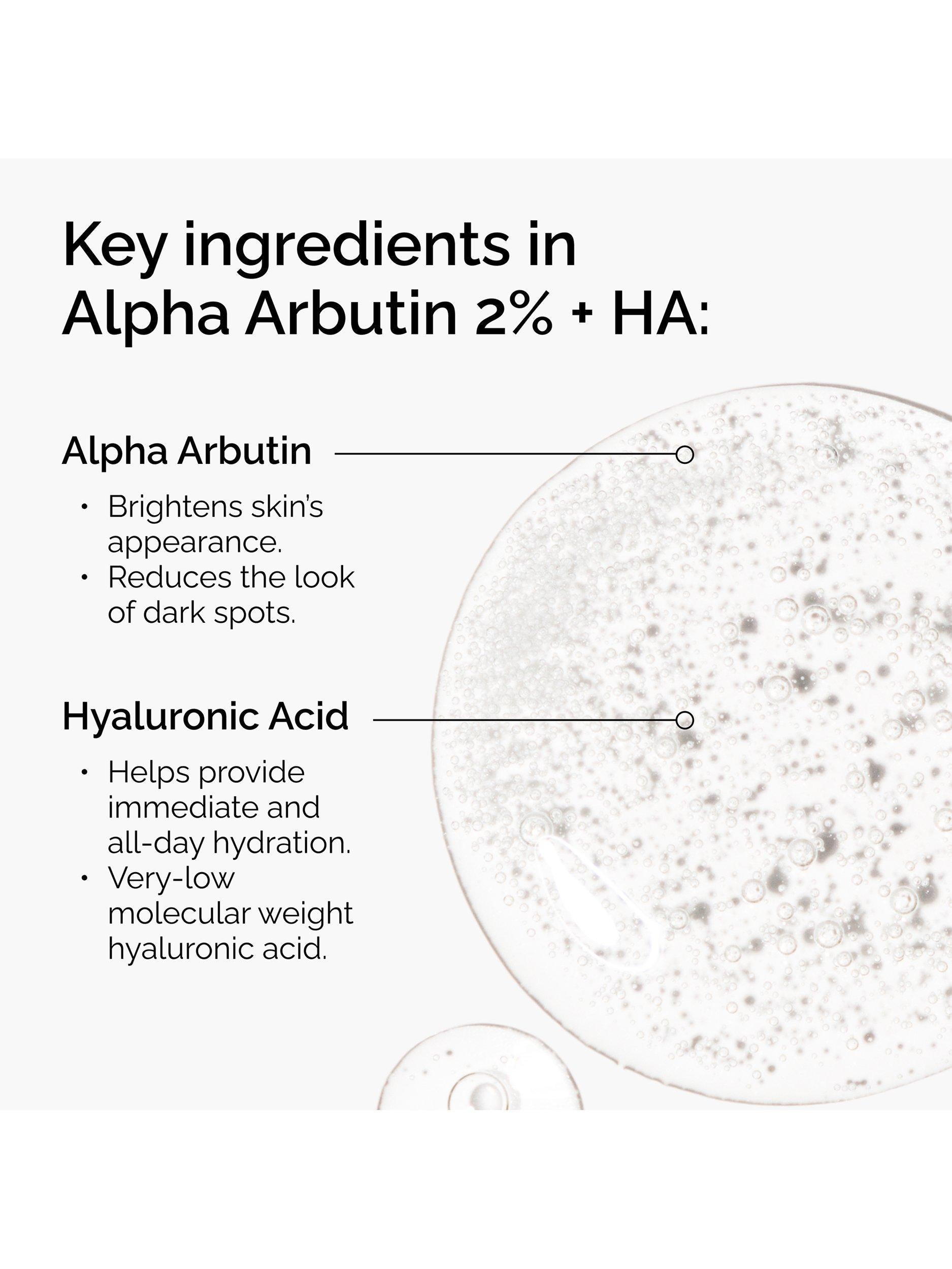 The Ordinary Alpha Arbutin 2% + HA serum 30ml, UK version