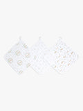 Soft 100% Cotton Muslin Washcloths Pack of 3