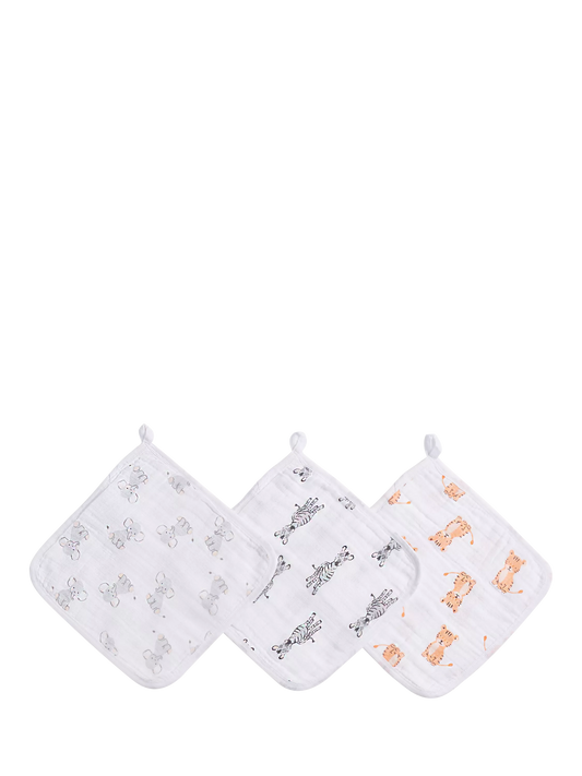 Aden + Anais Safari Washcloths, Pack of 3