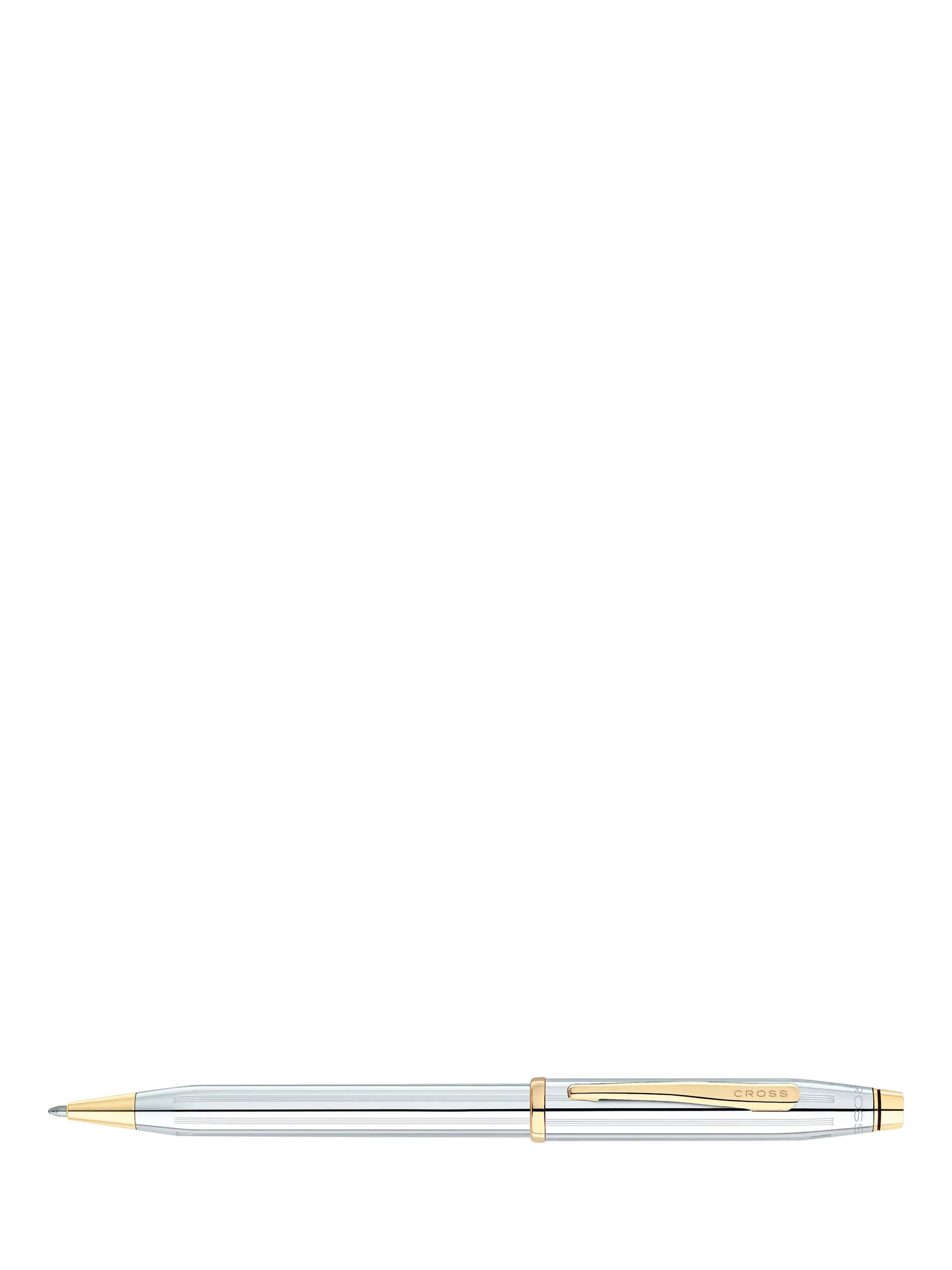 Cross Century II ballpoint pen silver gold finish, UK version
