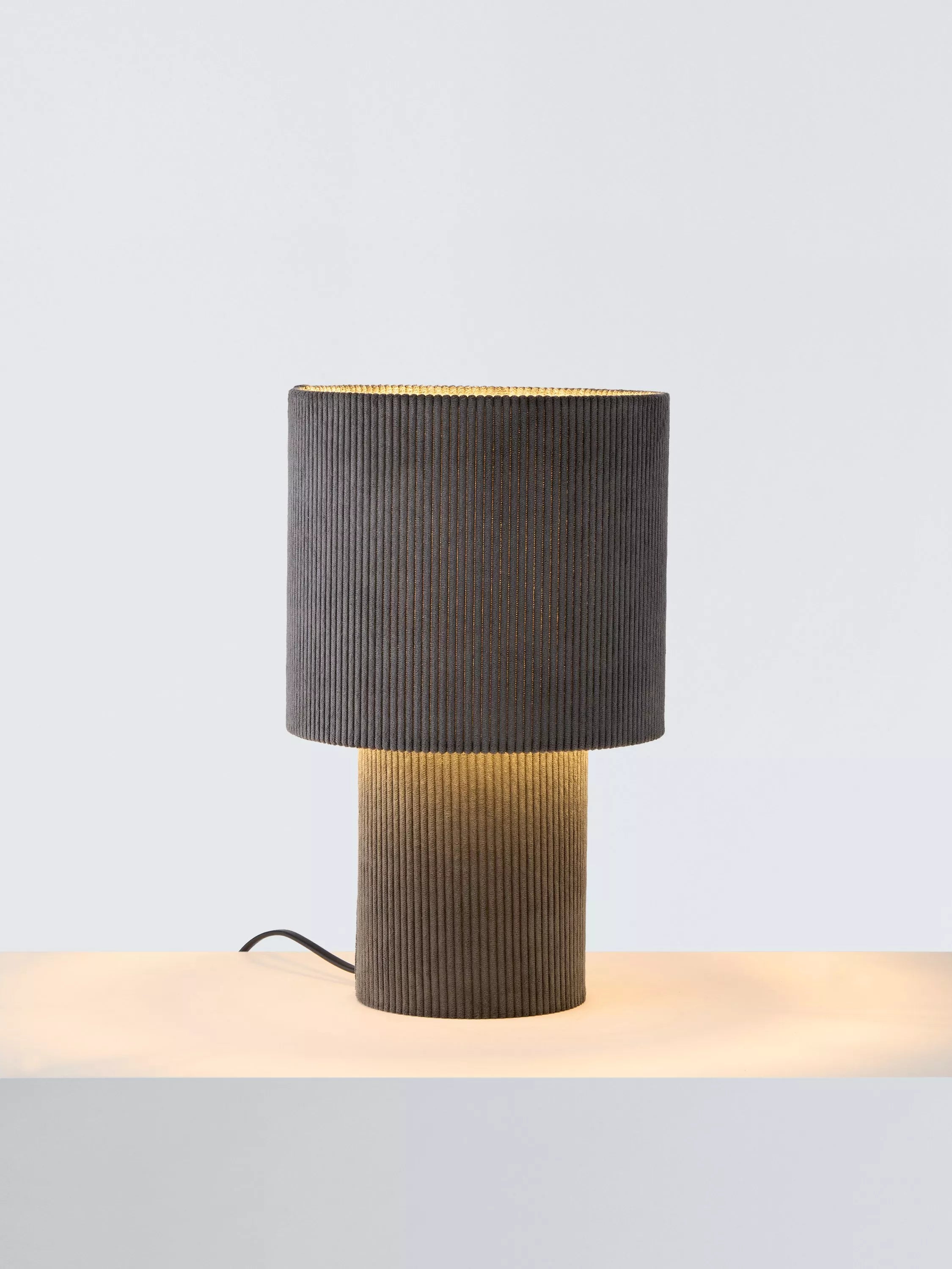 John Lewis Isaac corduroy table lamp medium, imported from the UK