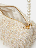 Accessorize cream drop bead shoulder bag, UK version