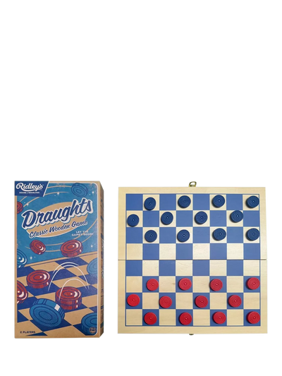 John Lewis Ridley's Draughts Wooden Board Game Portable Set - Acheter en ligne chez McGrocer