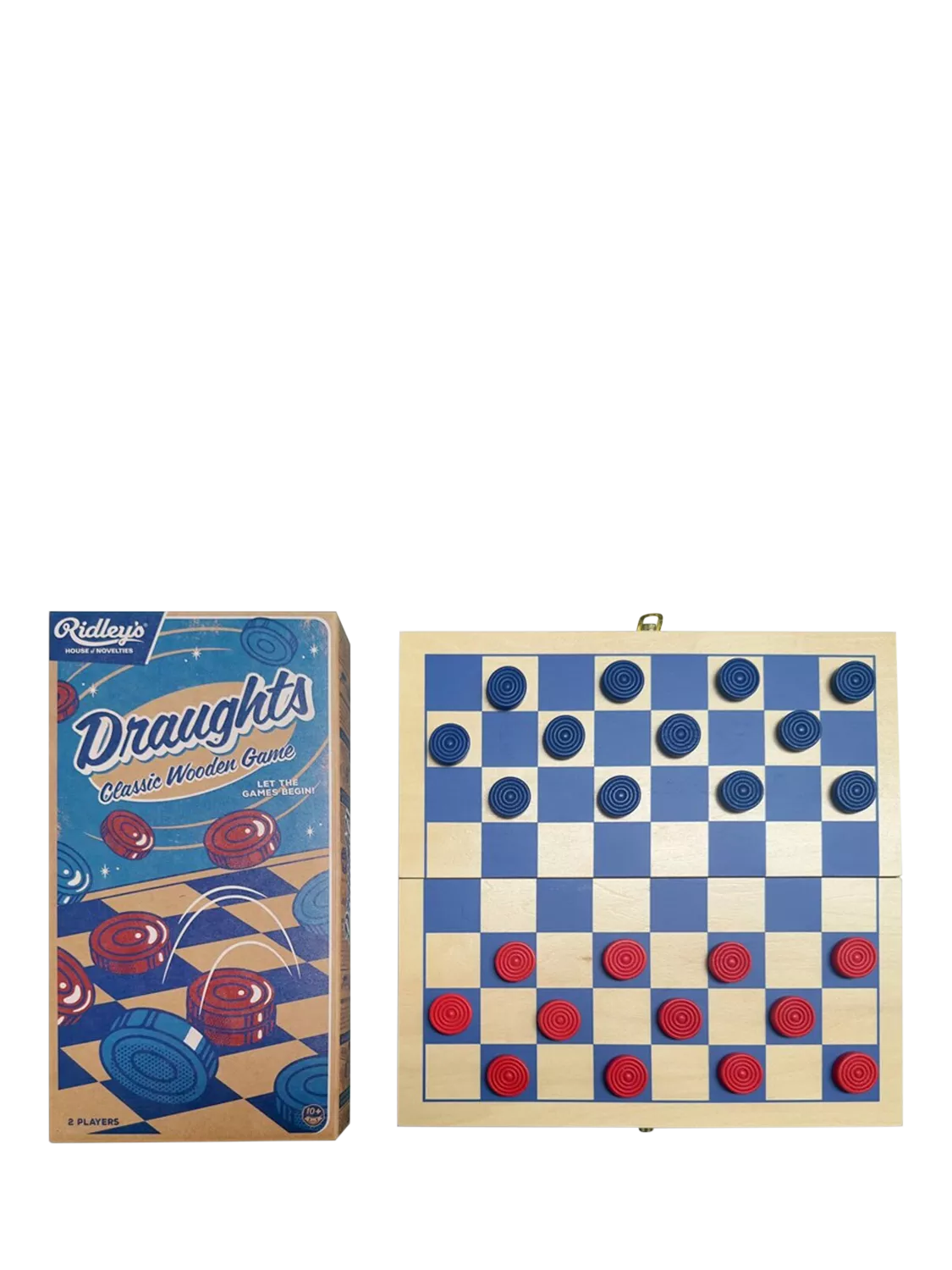 Ridley's Draughts Wooden Board Game, imported from the UK