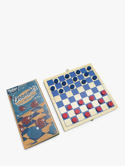 John Lewis Ridley's Draughts Wooden Board Game Portable Set - Acheter en ligne chez McGrocer