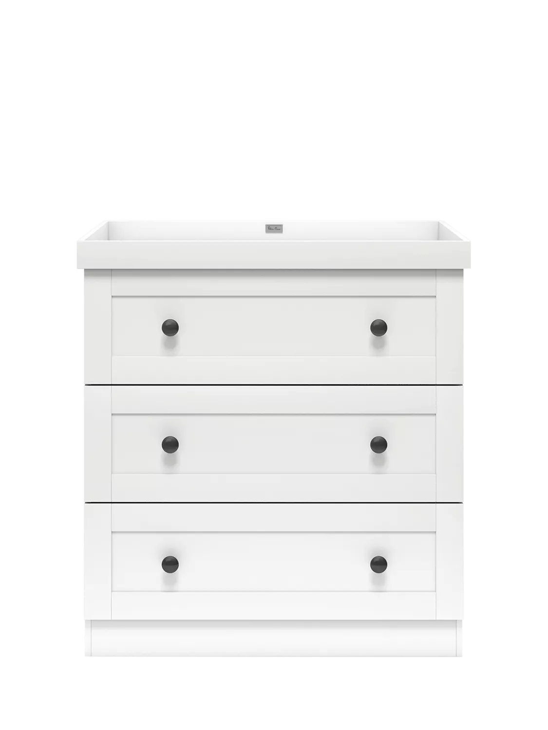 Silver Cross Bromley white cotbed and dresser set (British brand)