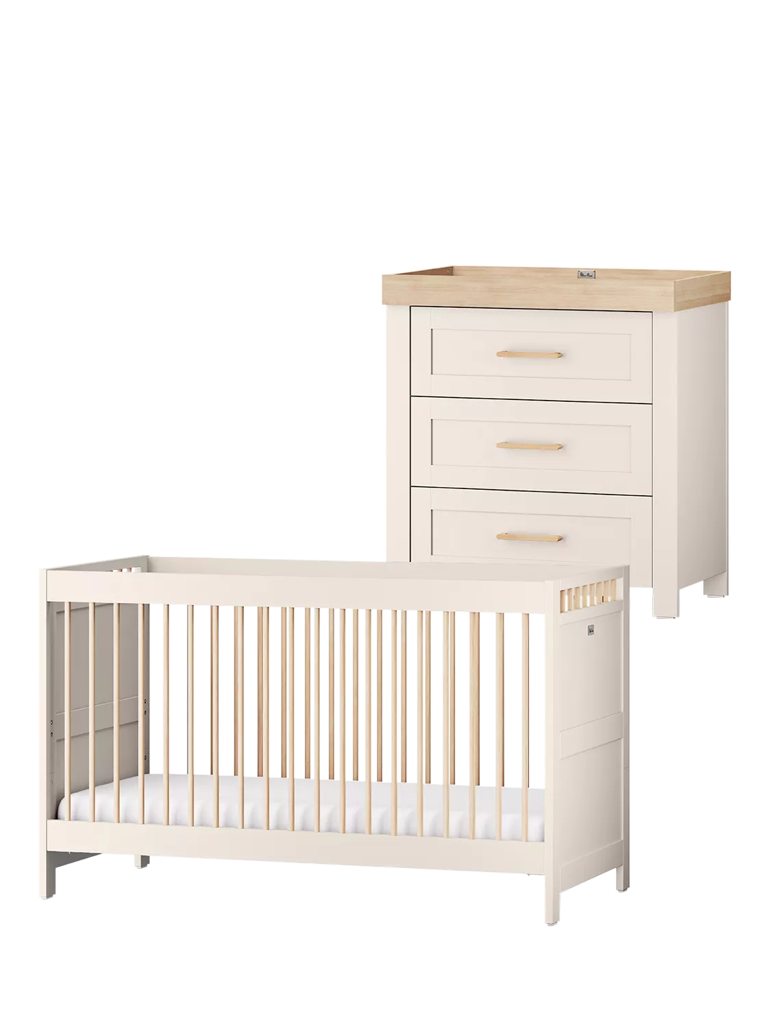Silver Cross Seville cotbed and dresser set in Cashmere Oak (British brand)