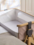 Silver Cross Lunar oatmeal bedside crib (British brand)