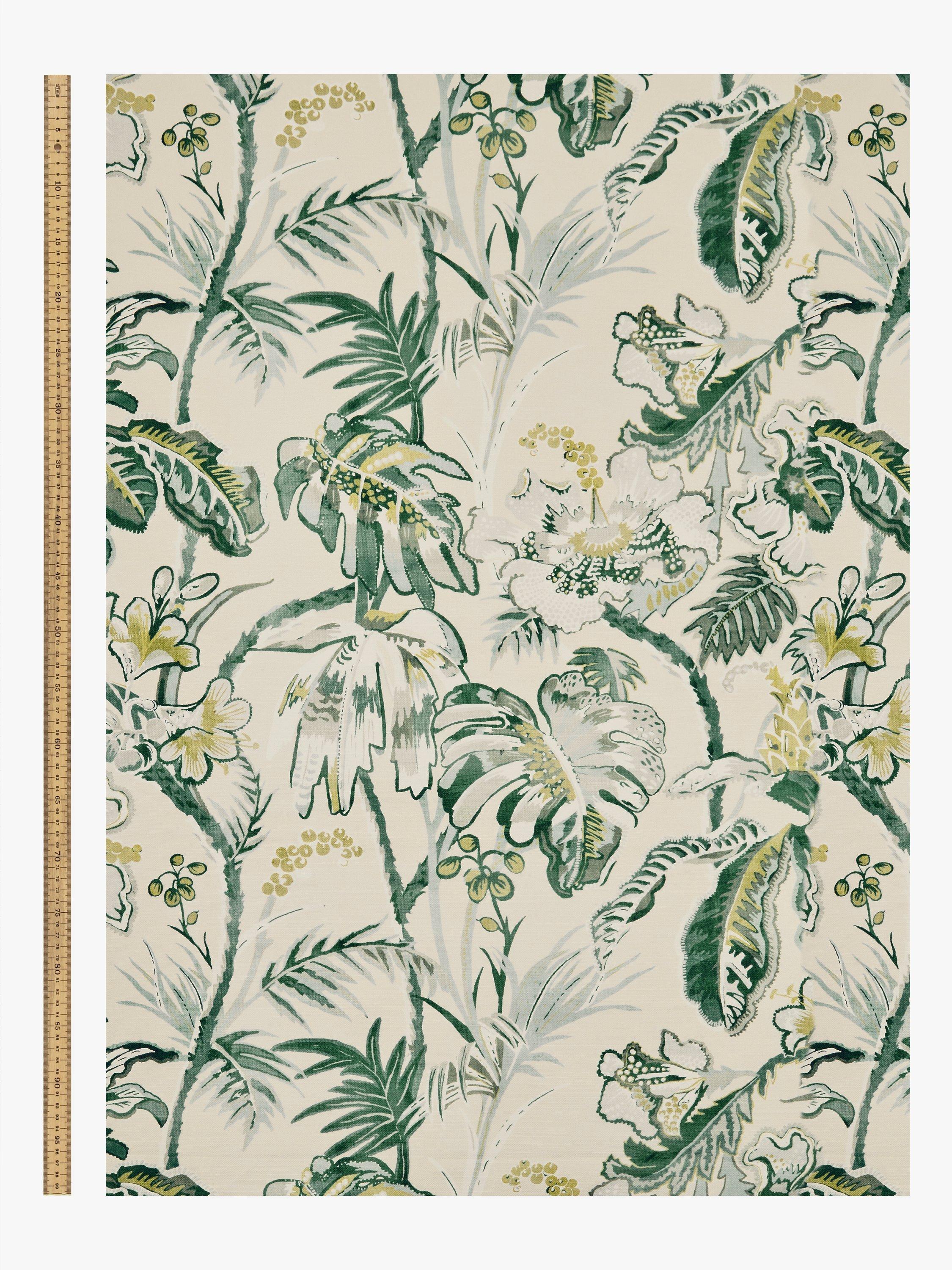 John Lewis Joanna floral furnishing fabric Woodland Green, UK version