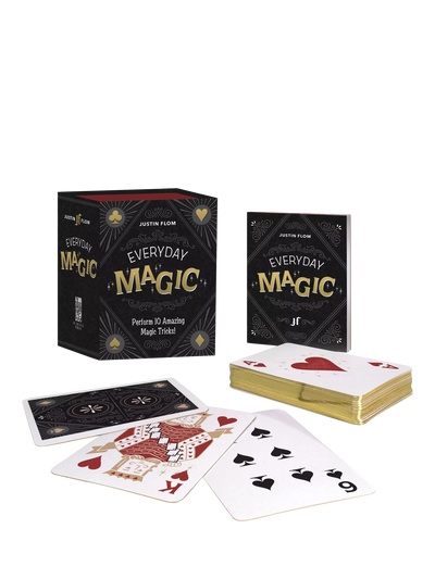 Portable Magic Trick Set with Cards and 88-Page Instruction Book