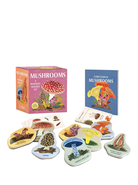 Hachette Book Group Mushrooms Magnet Set & Little Guide Book Box