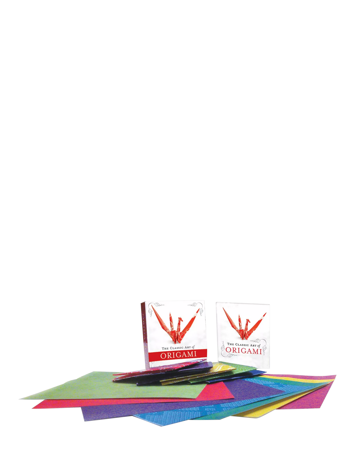 Hachette Book Group travel-size origami kit with colorful paper and instructions, UK version