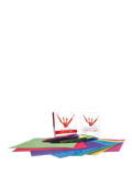 Hachette Book Group travel-size origami kit with colorful paper and instructions, UK version