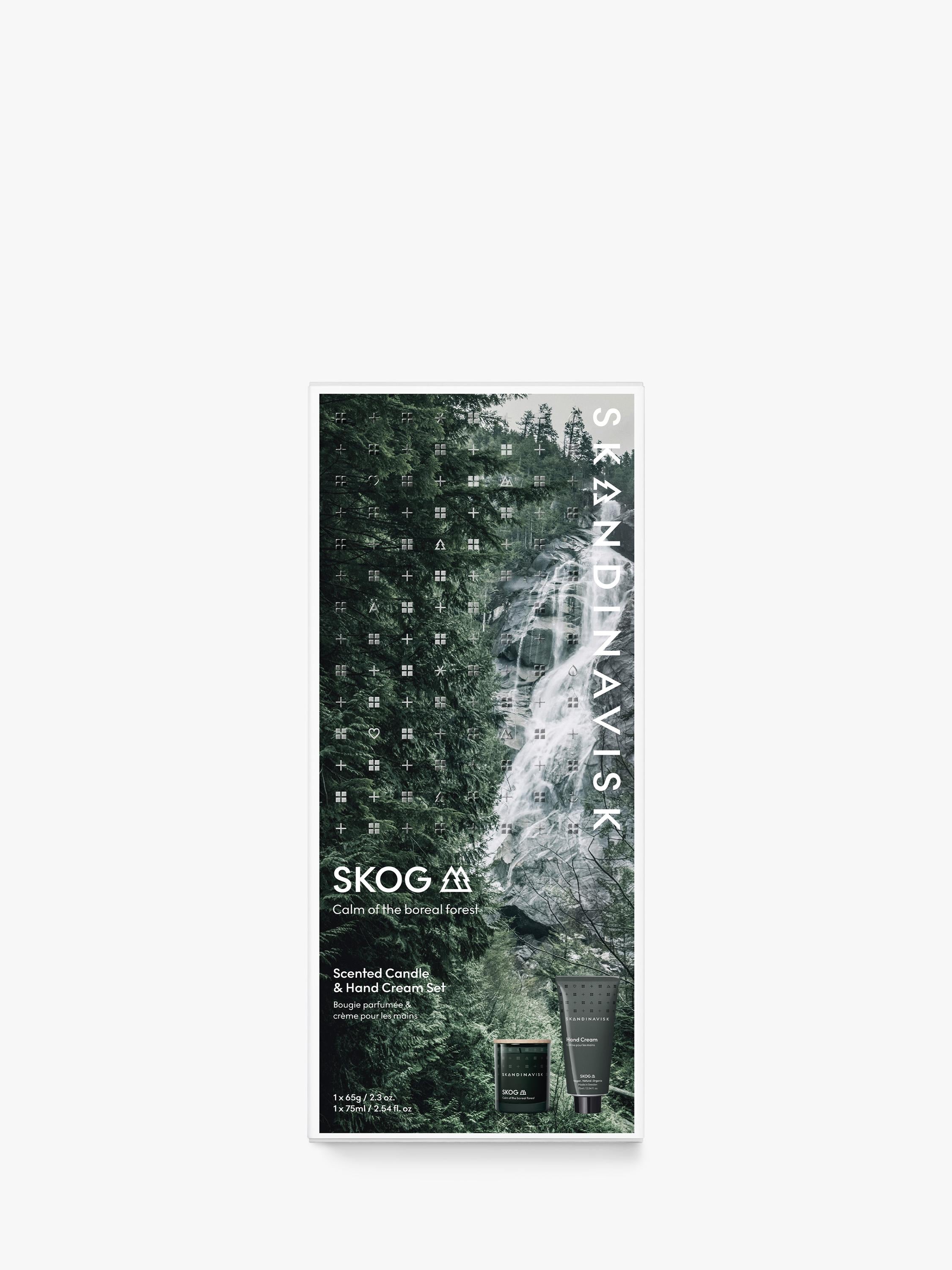 SKANDINAVISK Skog scented candle and hand cream gift set (British brand)