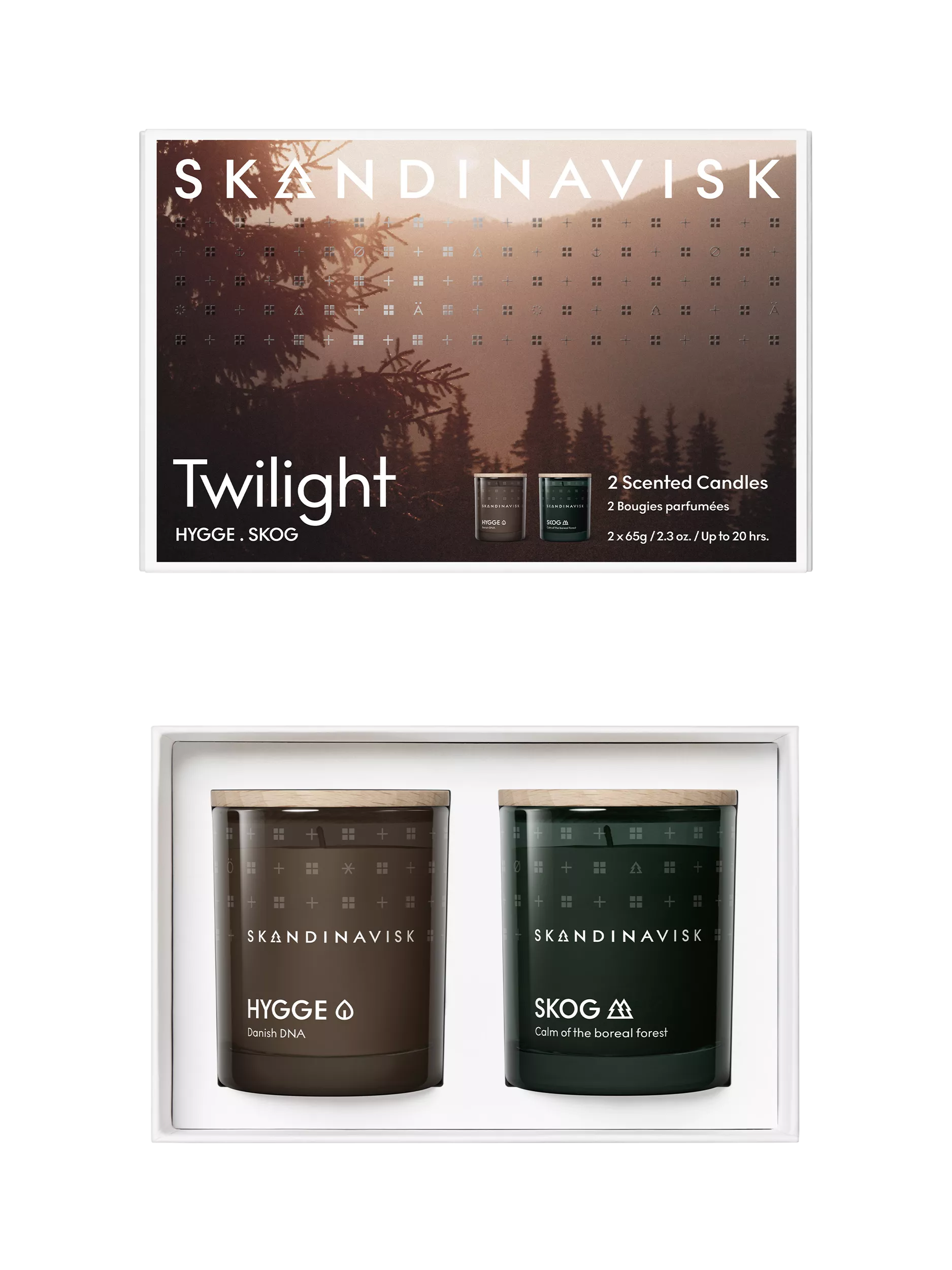 SKANDINAVISK Twilight scented candle gift set (British brand)