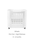 Gaia Baby Serena Mini Cot wooden design, UK version