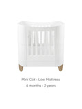 Gaia Baby Serena Mini Cot wooden design, UK version