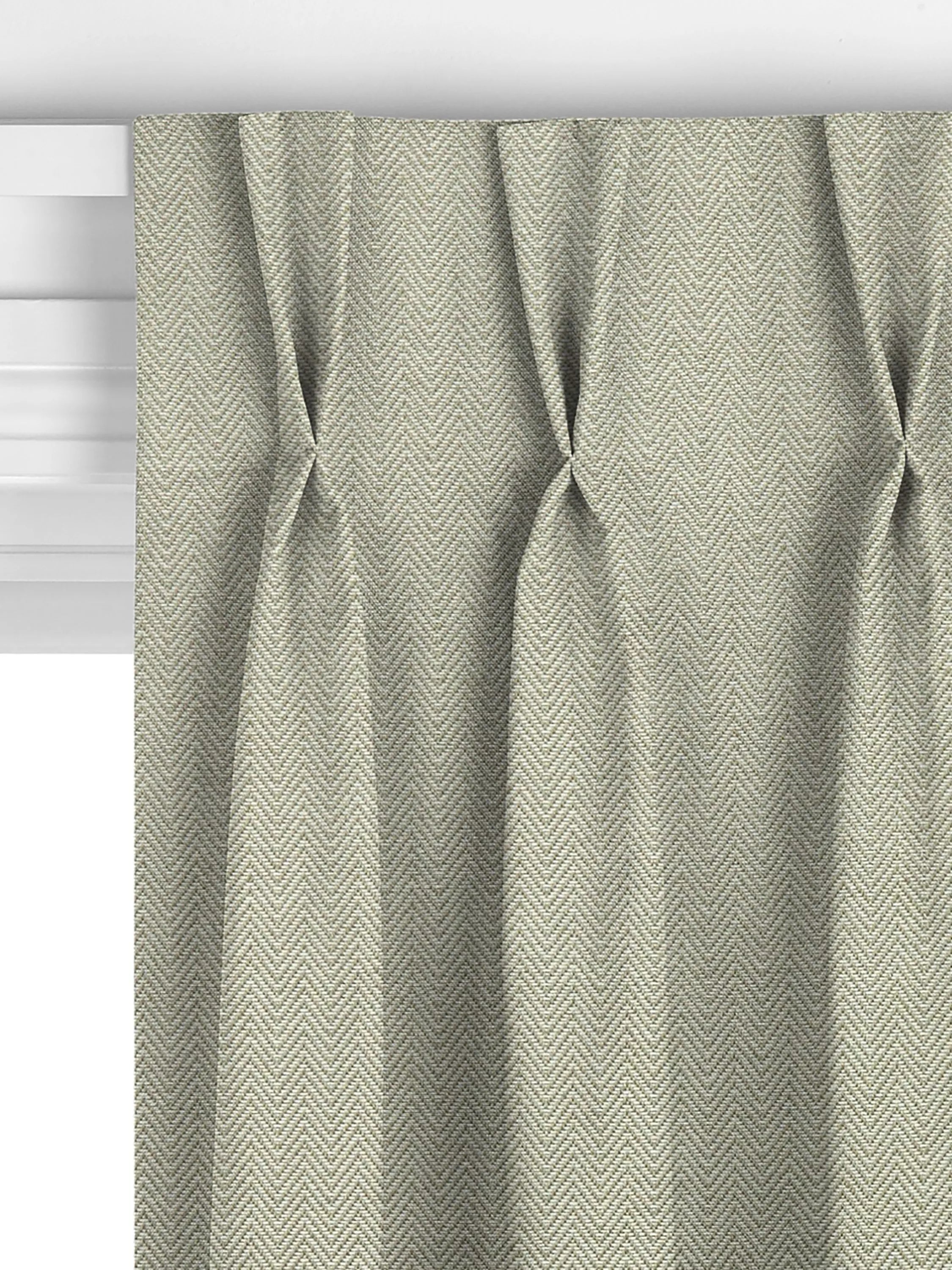 John Lewis herringbone made to measure curtains green (British brand)