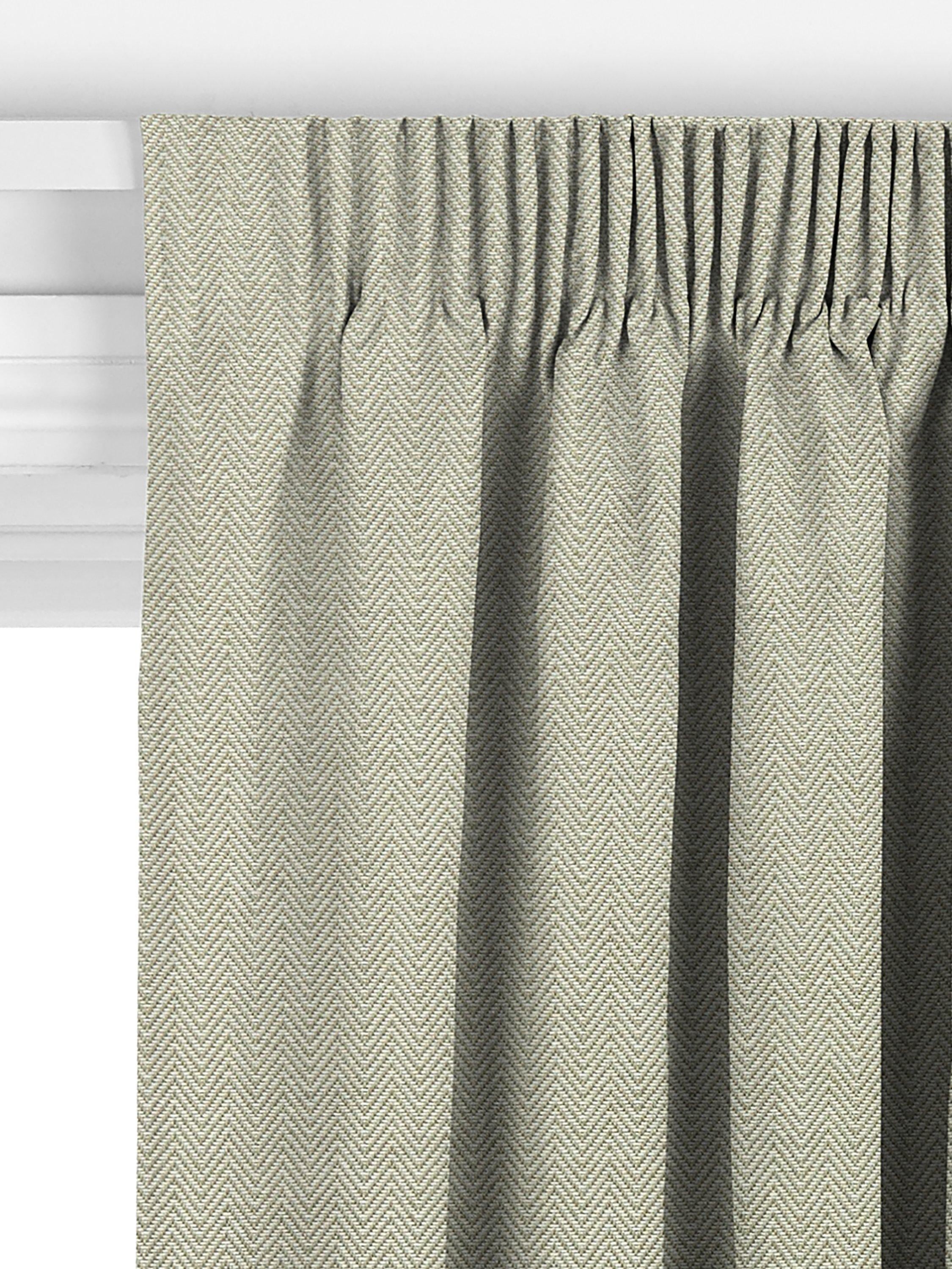 John Lewis herringbone made to measure curtains green (British brand)