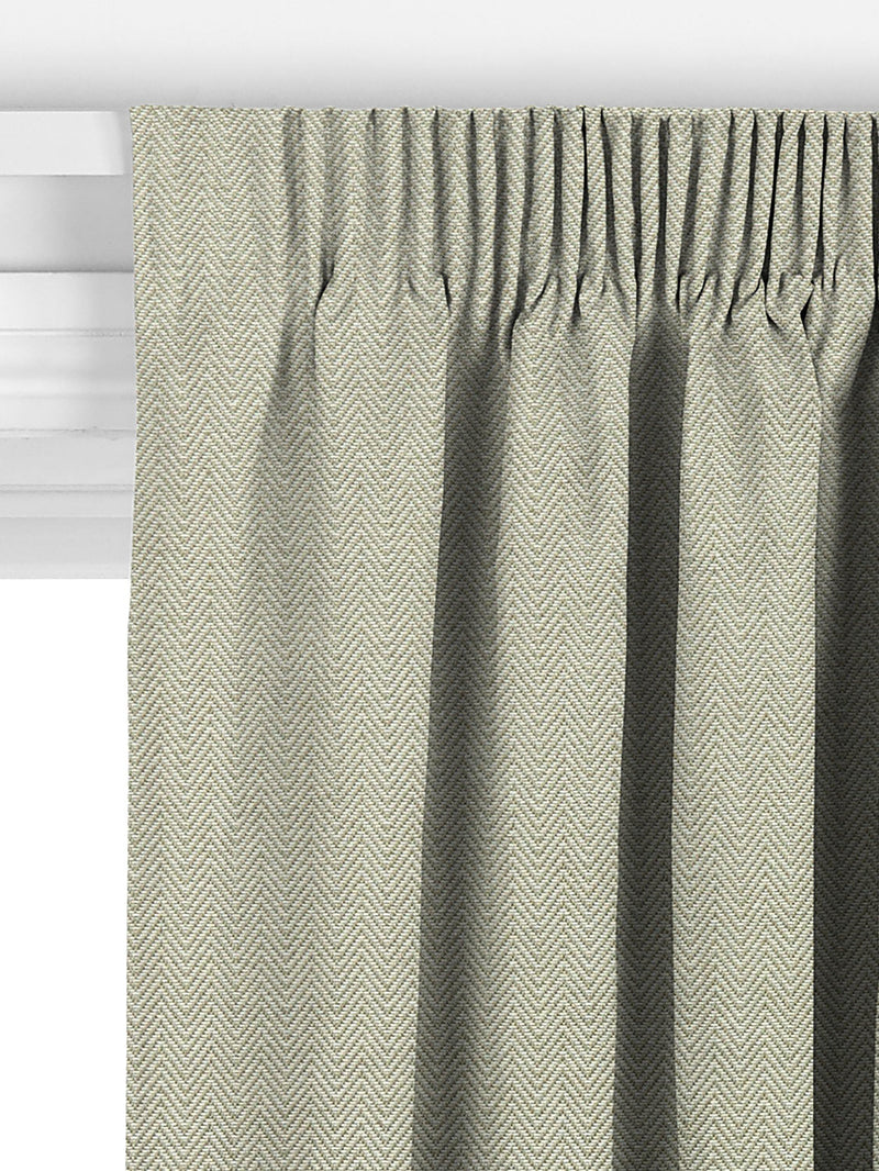 John Lewis herringbone made to measure curtains green (British brand)