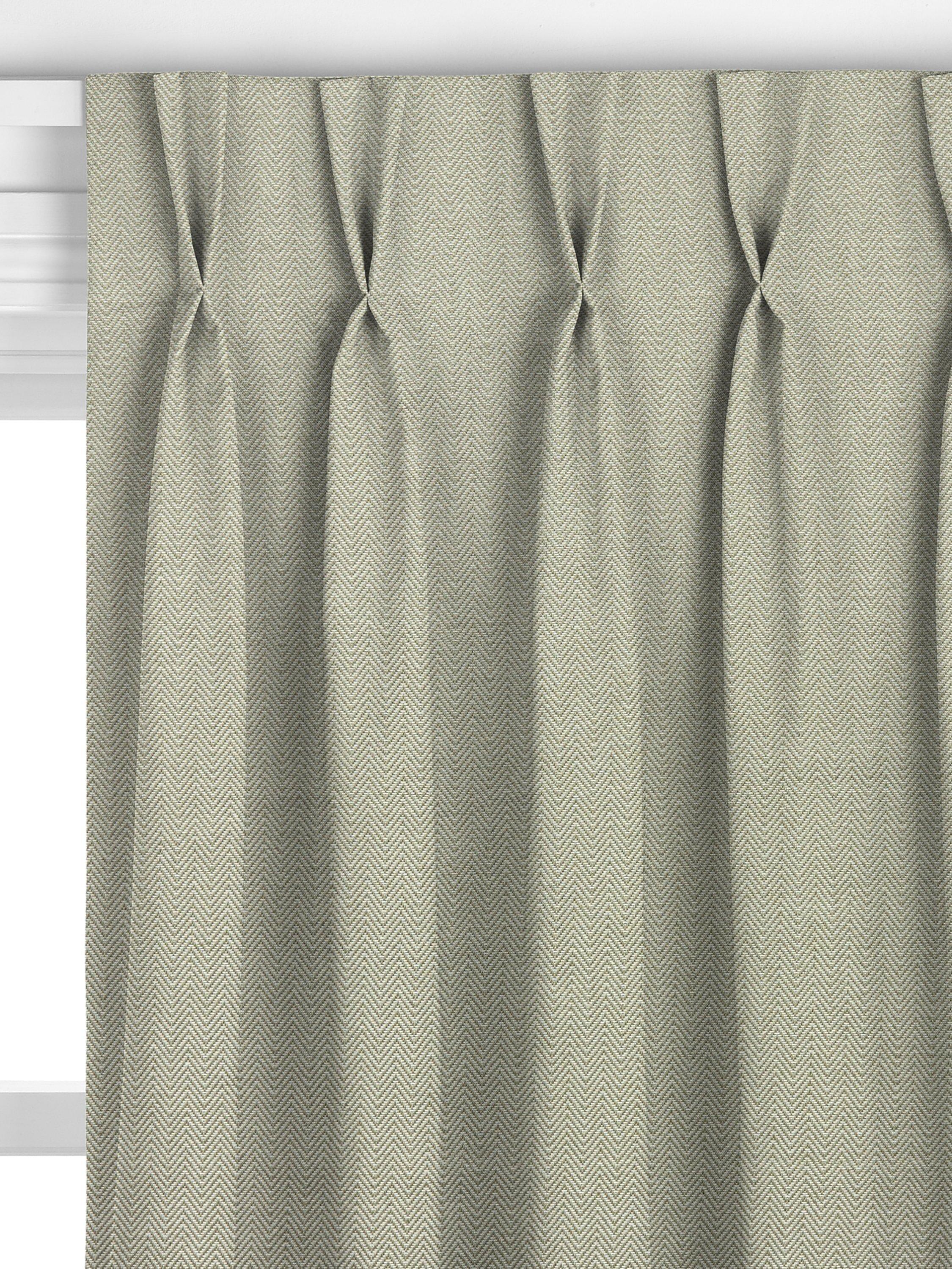 John Lewis herringbone made to measure curtains green (British brand)