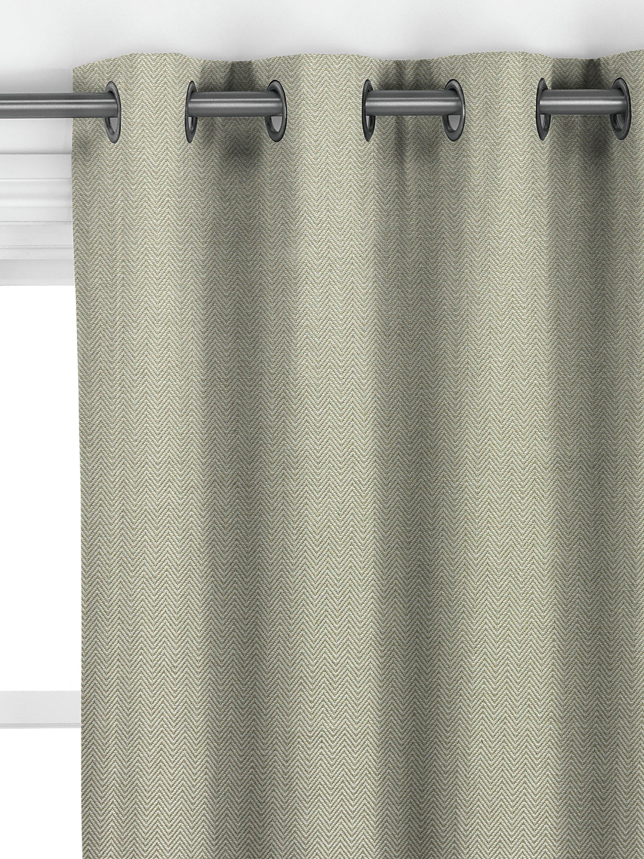 John Lewis herringbone made to measure curtains green (British brand)