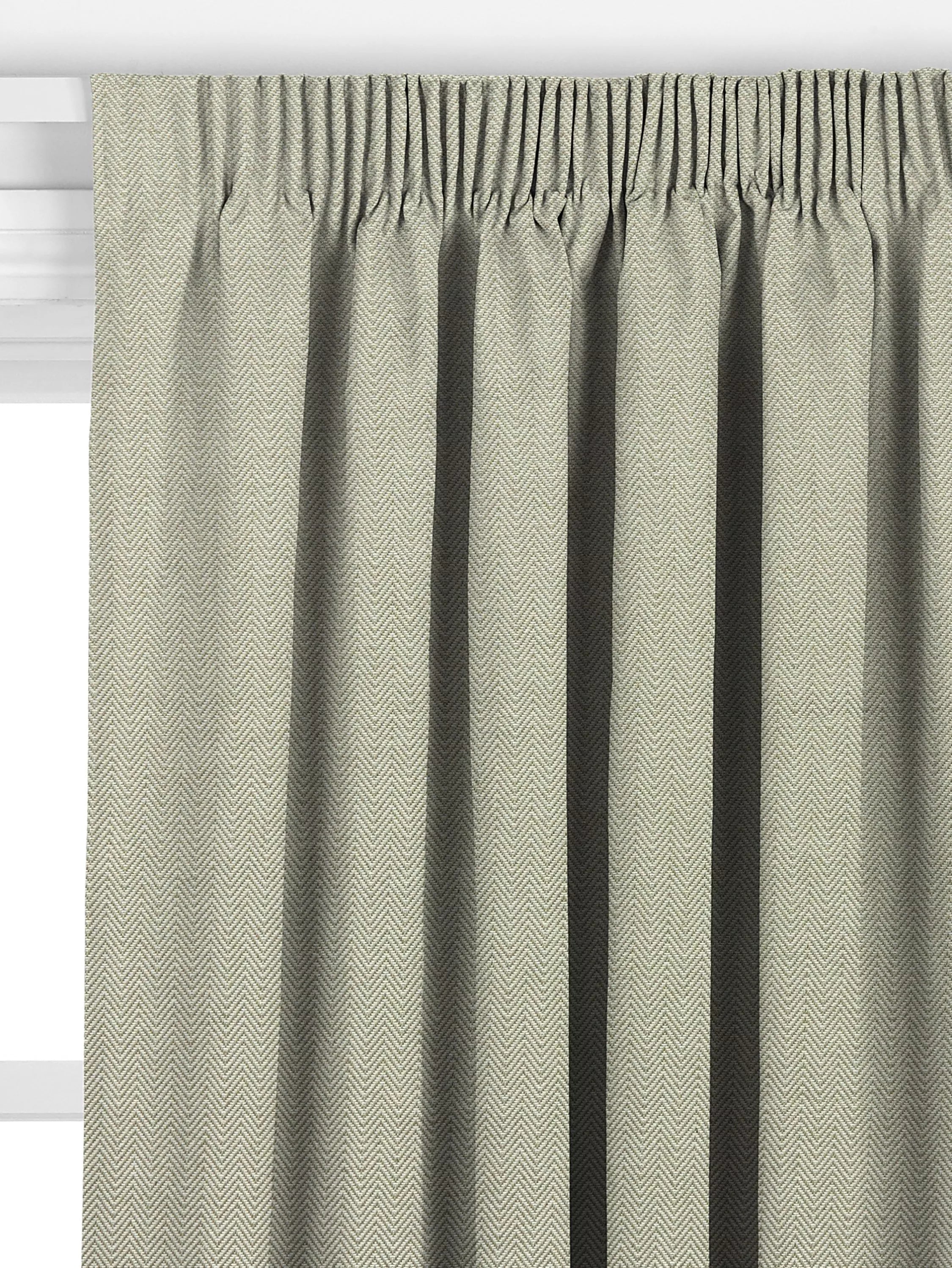 John Lewis herringbone made to measure curtains green (British brand)