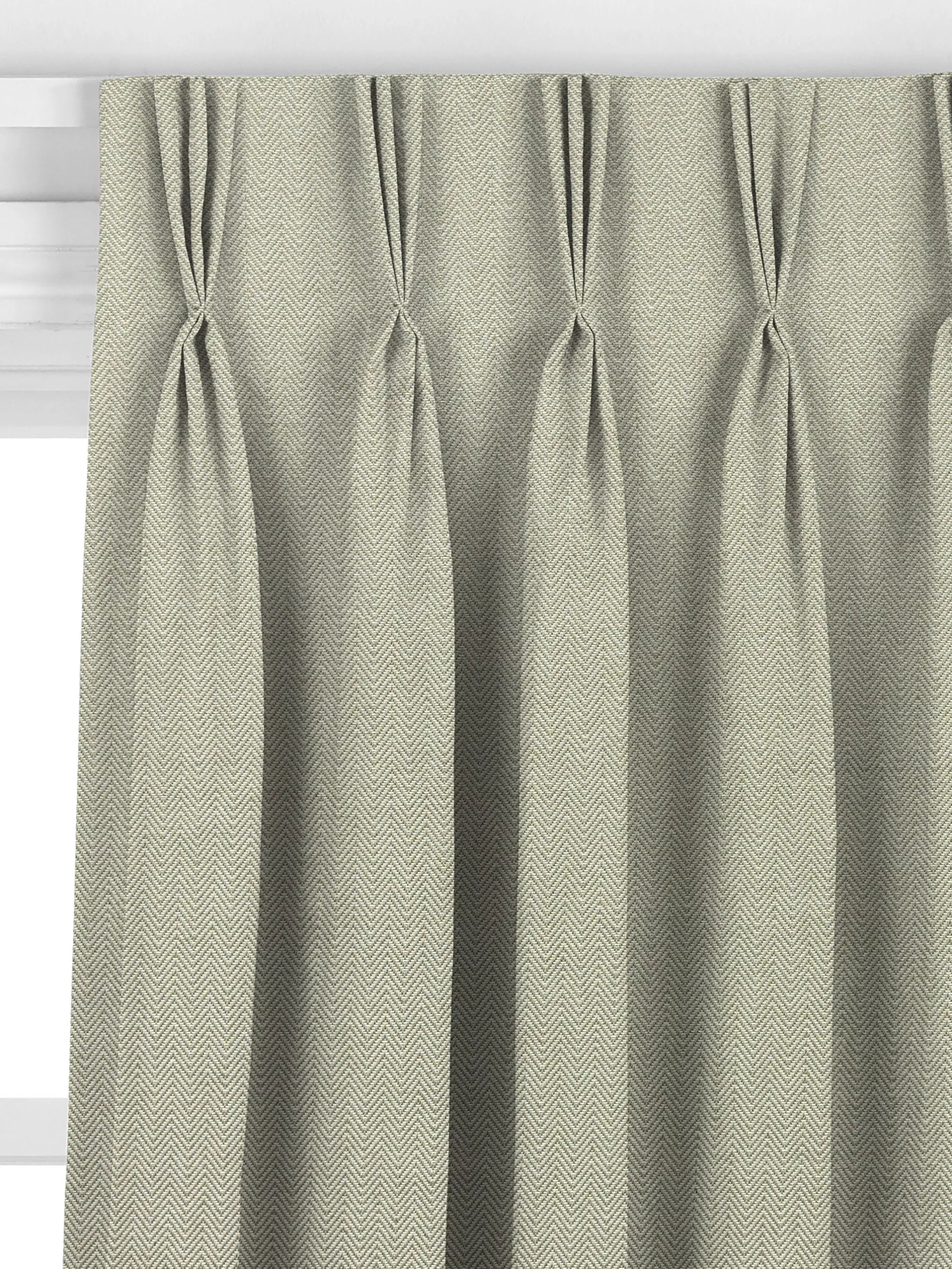 John Lewis herringbone made to measure curtains green (British brand)