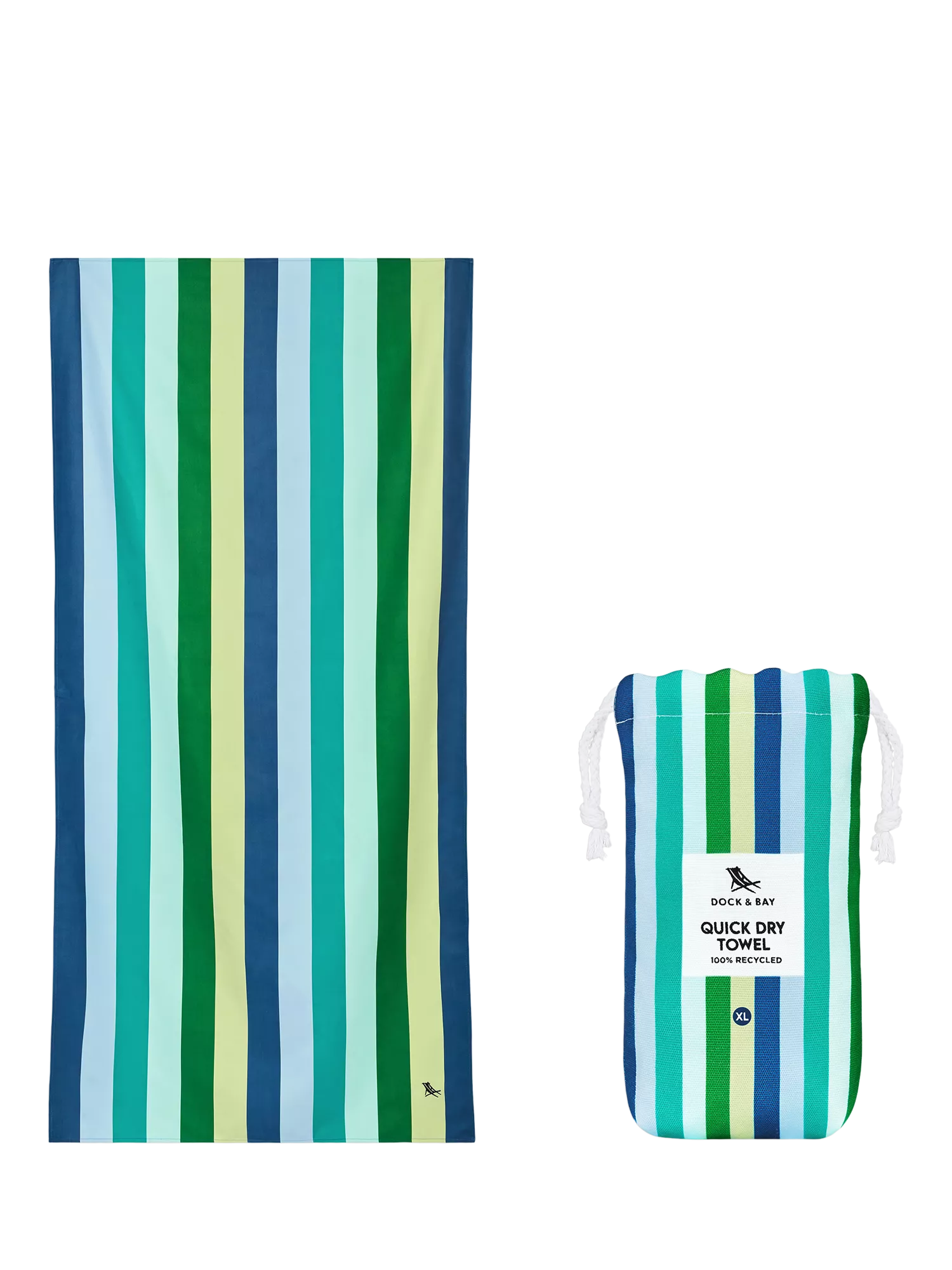 Dock & Bay quick dry beach towel Cool Lagoon - British product