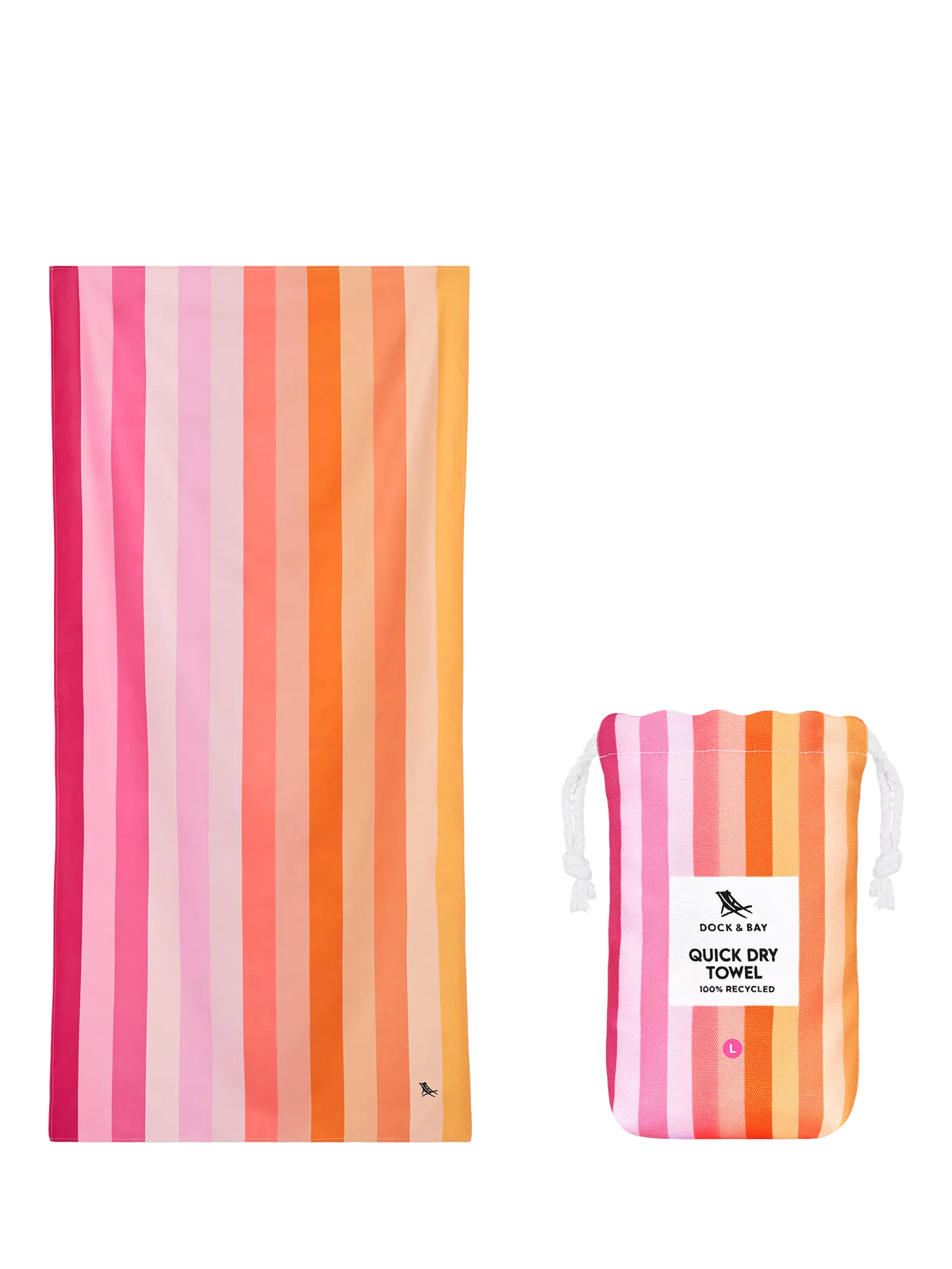 Dock & Bay beach towel Miami Sorbet, imported from the UK