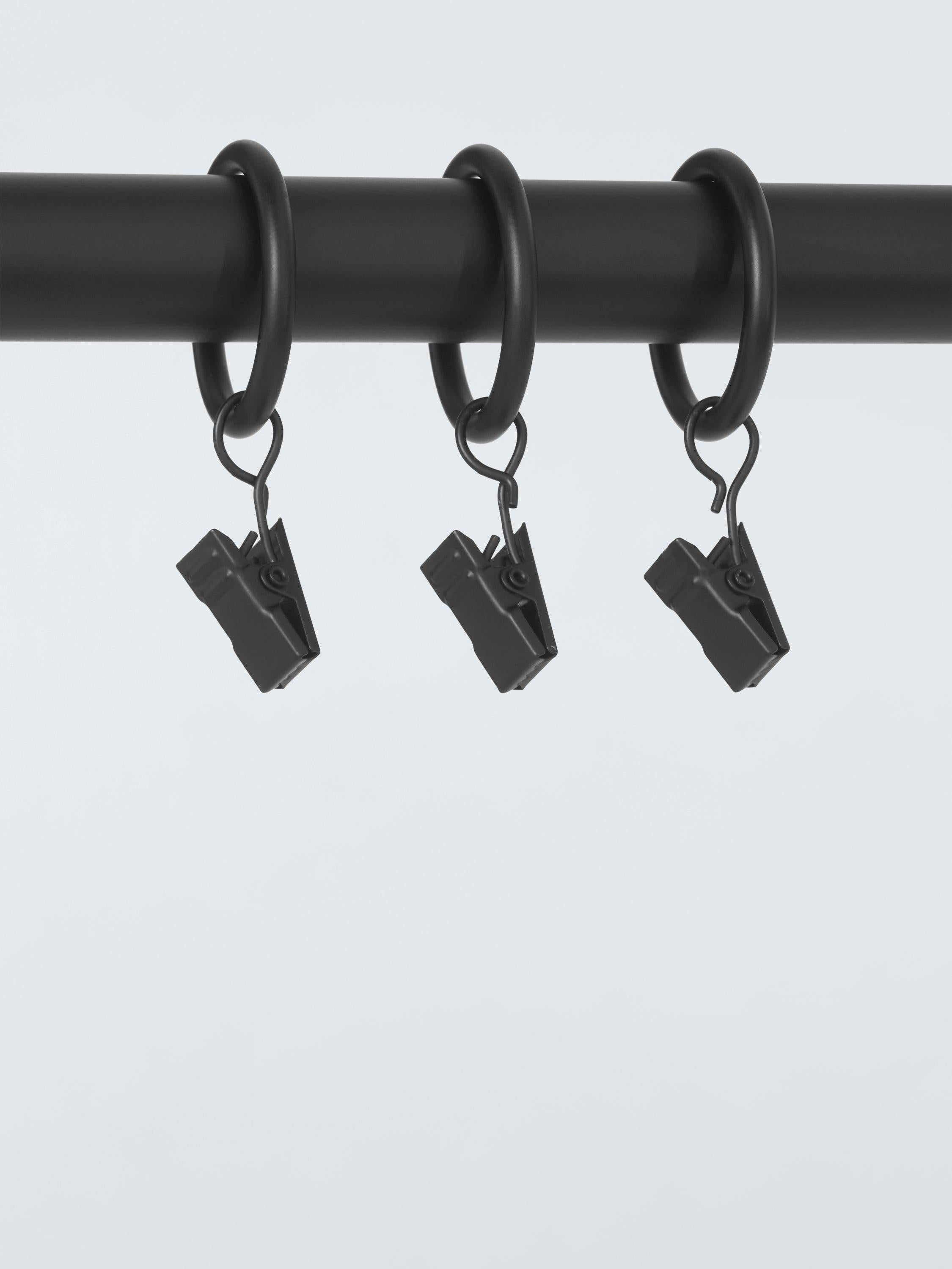 John Lewis spare curtain rings with clips pack of 10, UK version