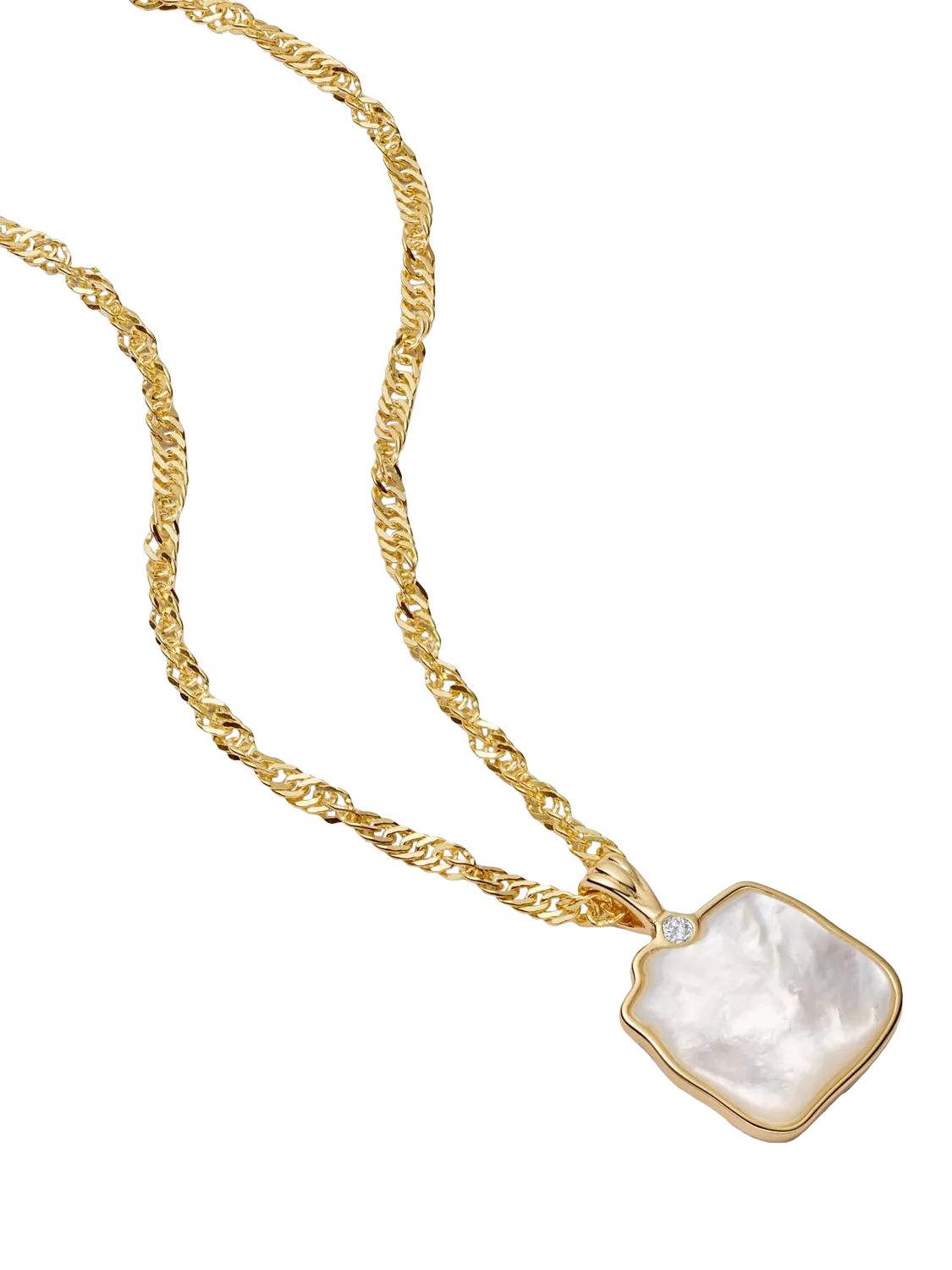 Daisy London mother of pearl necklace gold 45.7cm (British brand)