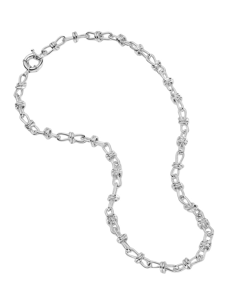 Daisy London silver knot chain necklace, UK version