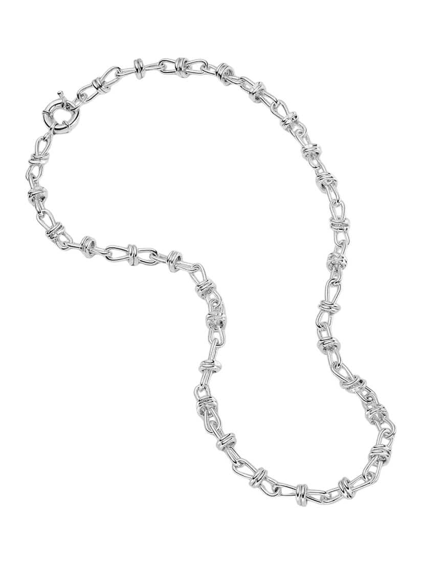 Daisy London silver knot chain necklace, UK version