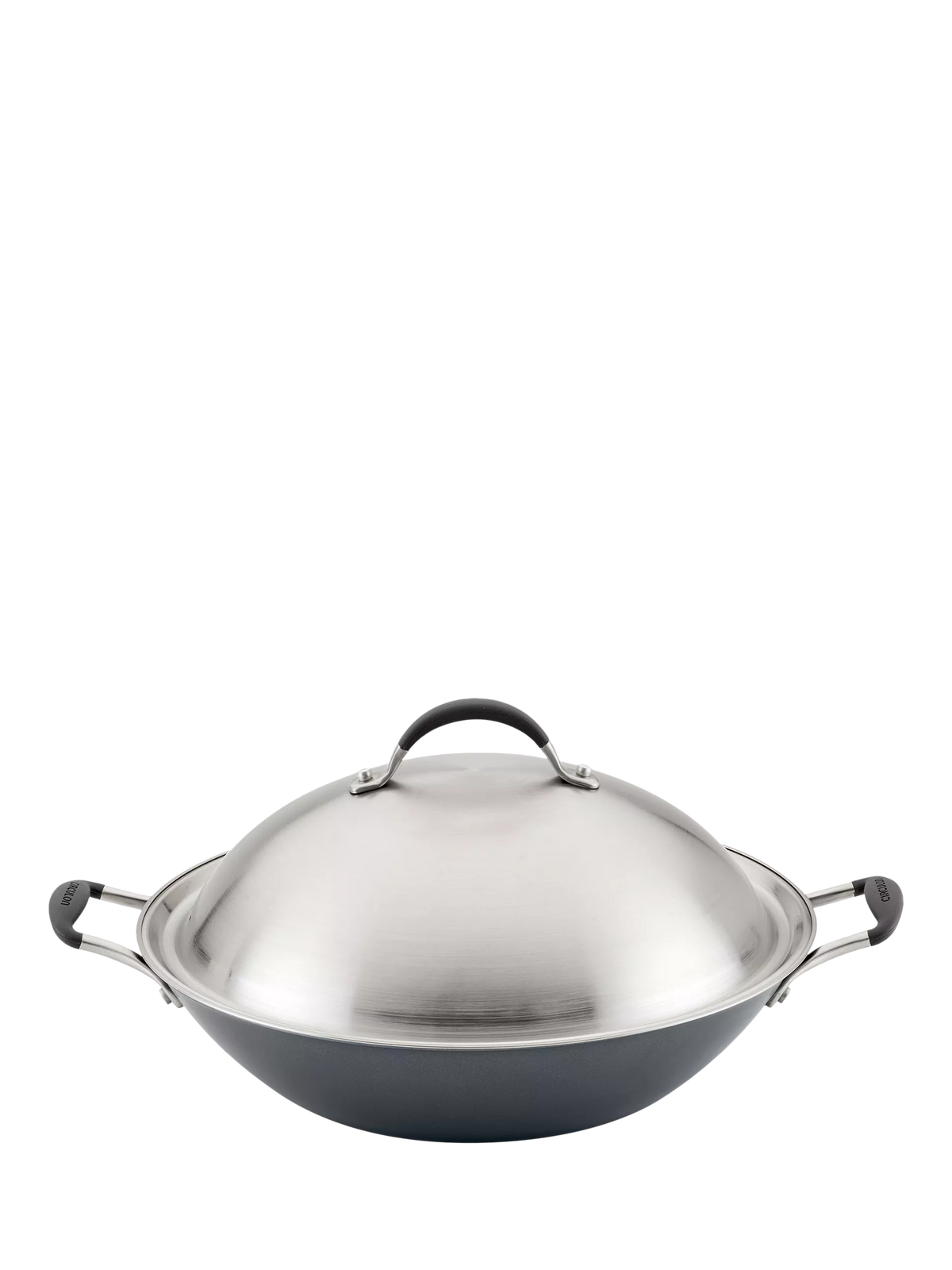 Circulon ScratchDefense non stick wok with lid, grey, imported from the UK