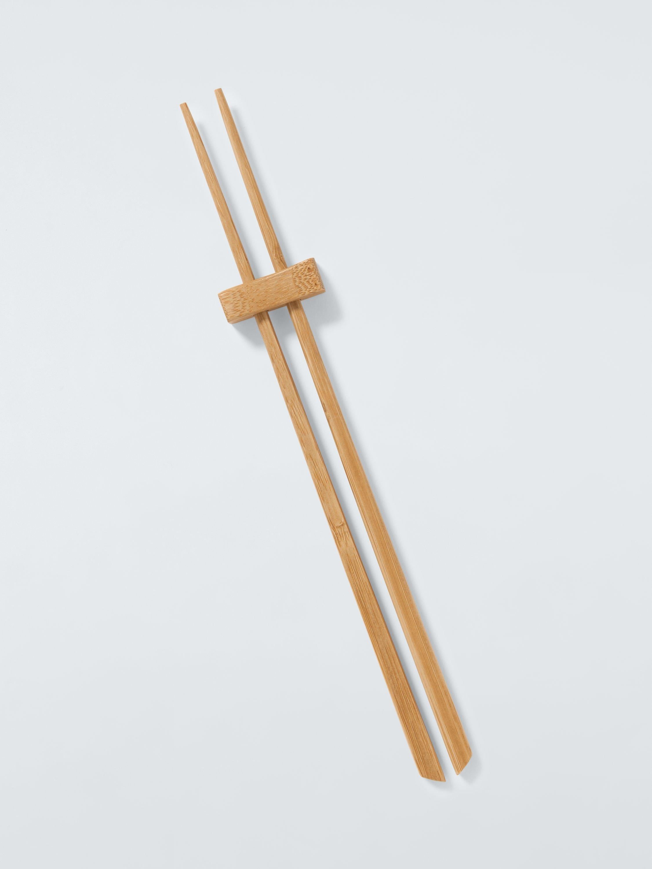 John Lewis bamboo chopstick set with rest FSC-certified, UK version
